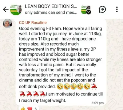 A member's WhatsApp message, shared as originally written. Phone numbers are blurred.