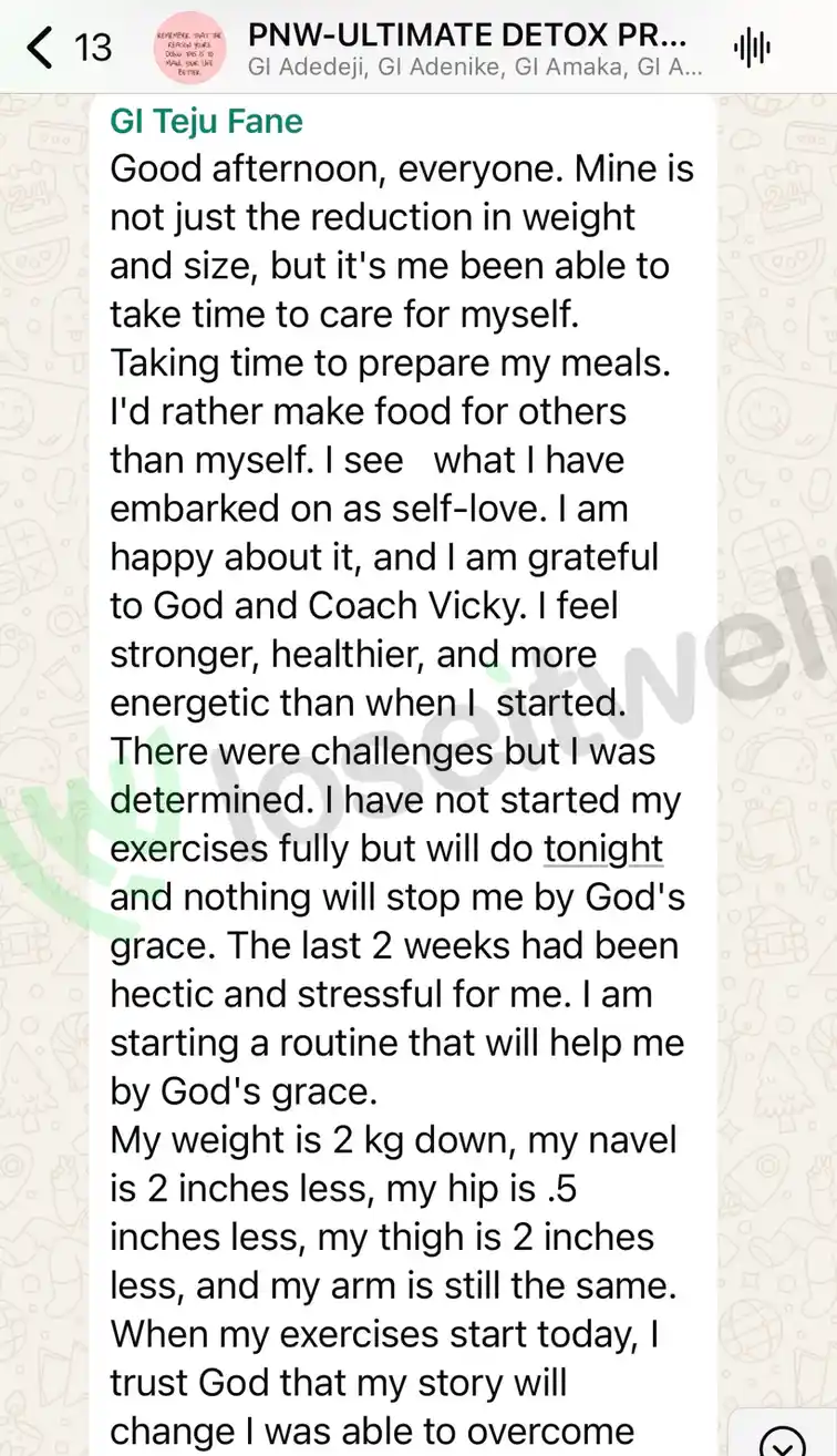 A member's WhatsApp message, shared as originally written. Phone numbers are blurred.